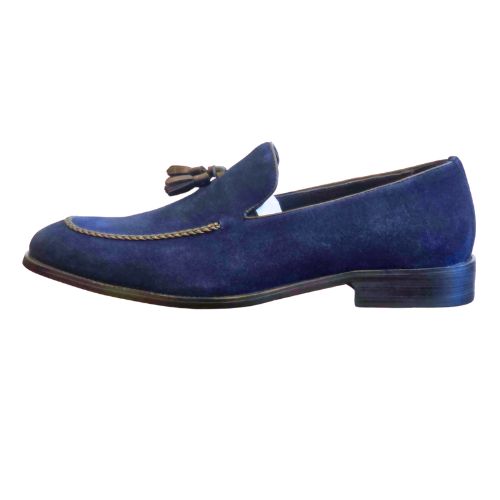 Kingston - Navy Suede Tasseled Loafer