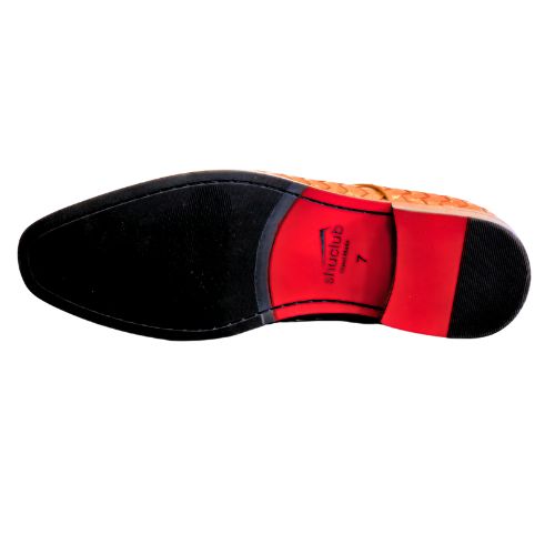 Lucan - Tan Leather Interwoven Lace-Up Shoe