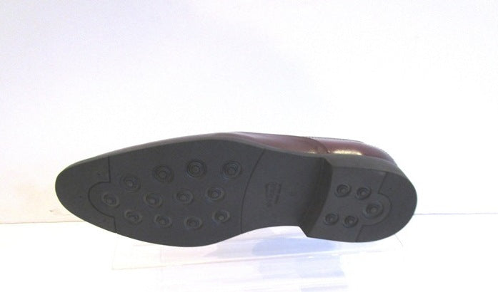 "Regal Bordo Elegance: High-Polished Lace-Up Shoes with Almond Toe"