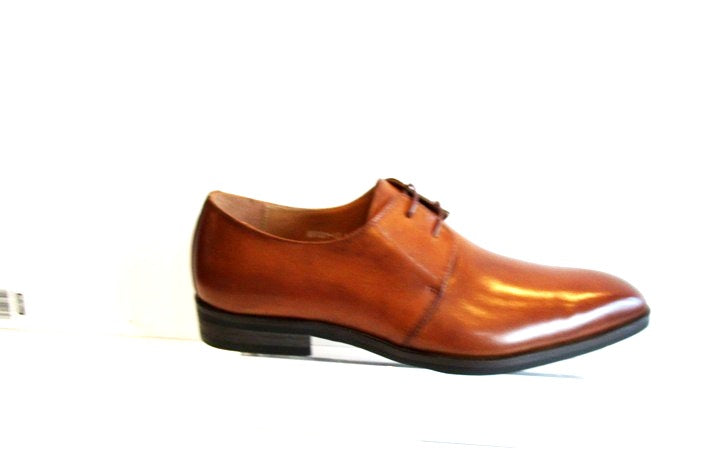 "Men's Saddle Tan Leather Lace-Up Shoes with Extra-Cushioned Insole – Timeless Comfort & Style"
