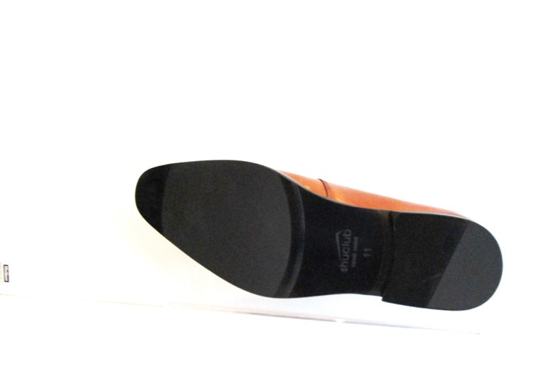 "Men's Saddle Tan Leather Lace-Up Shoes with Extra-Cushioned Insole – Timeless Comfort & Style"