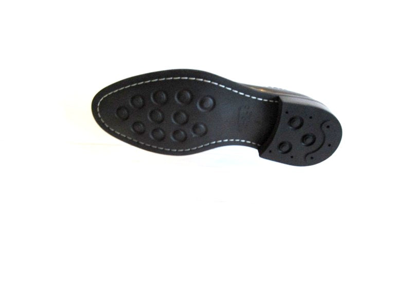 "Men's Double Buckle Monk Shoes in Chocolate Brown Leather with Green Suede Strap & Padded Leather Insole"