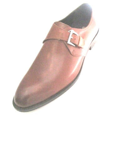Classic Single-Buckle Monk Shoe in Polished Leather