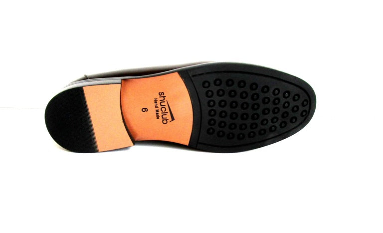 CHARLIE .TASSELED CHOCOLATE PREMIUM LEATHER LOATHER