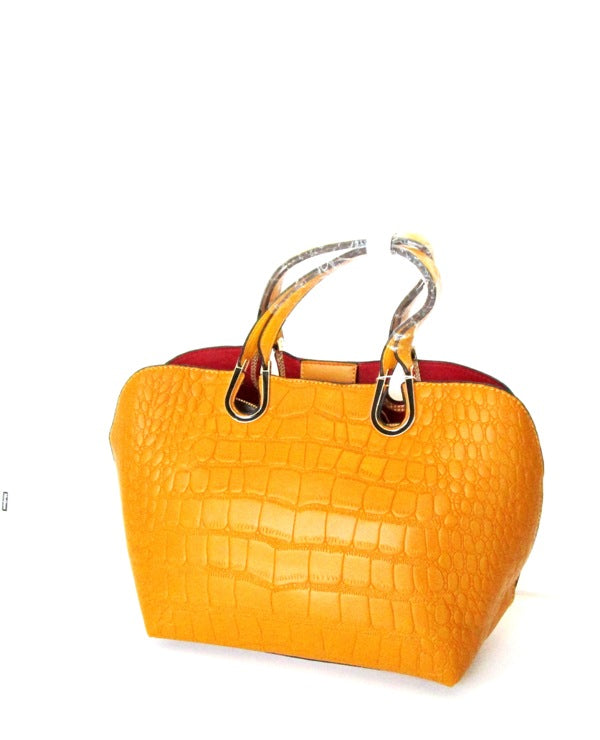 ✨ Unique Mustard Short Handle Bag with Inner Organizer – Bold Style, Unmatched Design