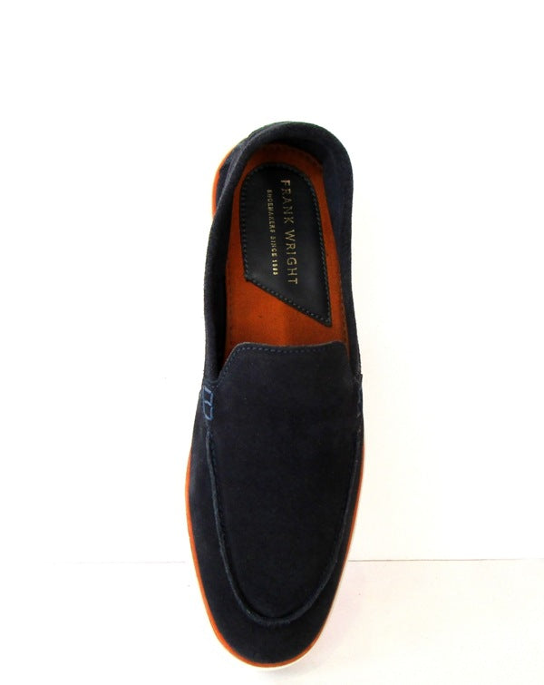 Santorini navy — Men’s Suede Summer Slip-On with Cushioned EVA Sole