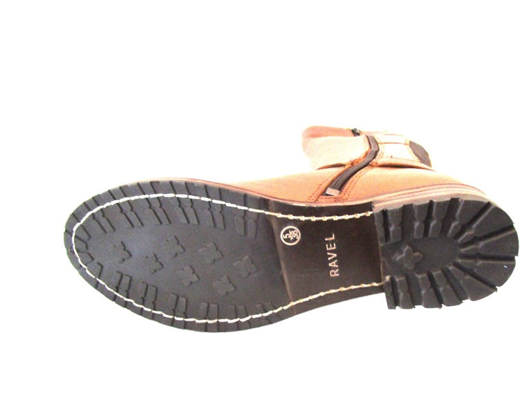 RAVELS TAN LEATHER KNEE HIGH BOOT