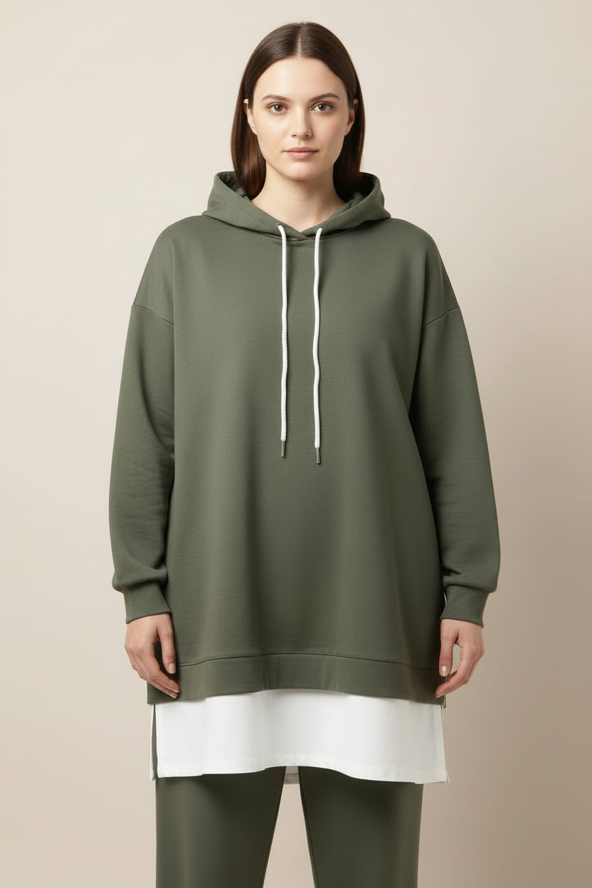 KARKI AND CREAM CO-ORD over sized 18-20