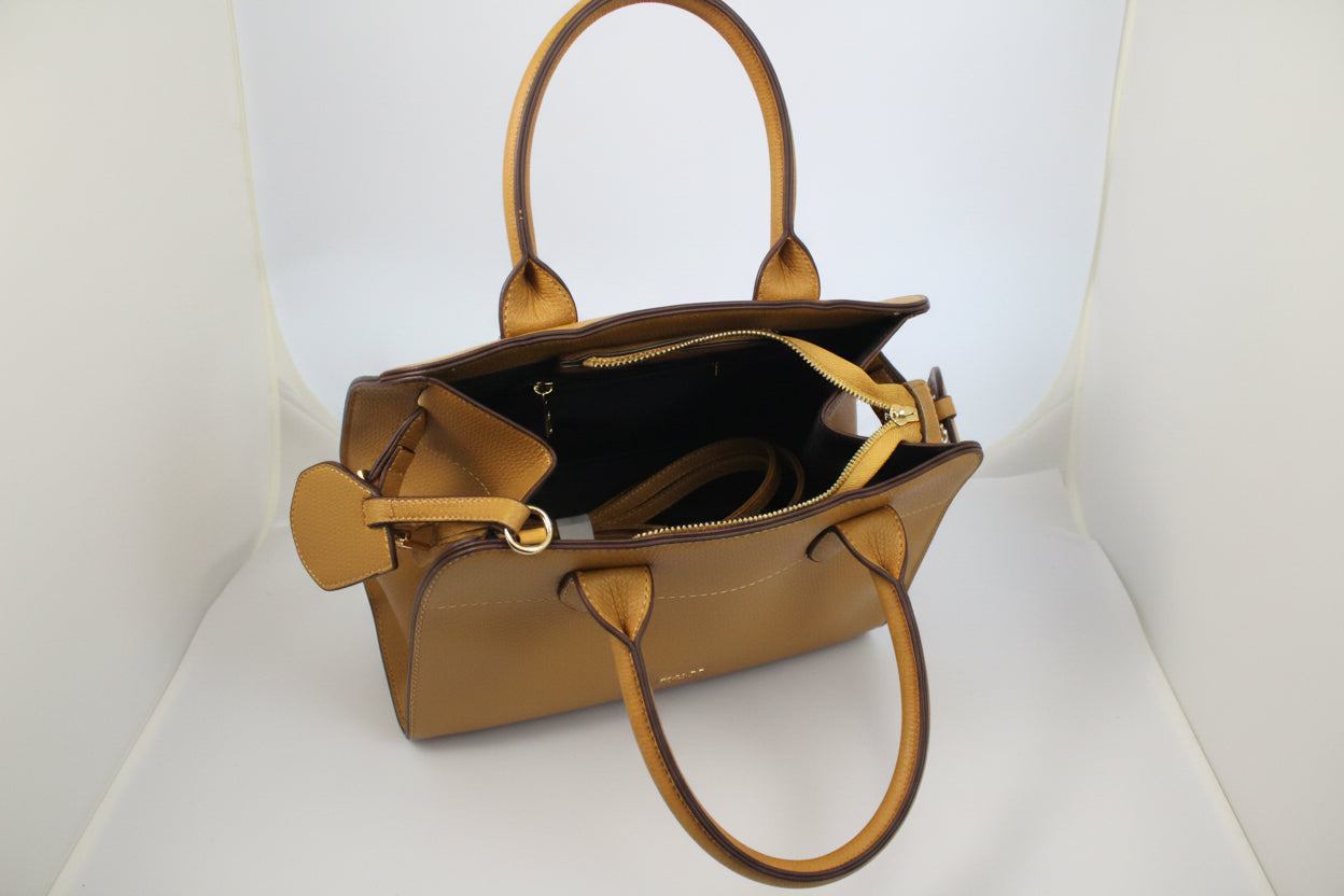 UNIQUE DESIGNER INSPIRED MUSTARD LARGE HAND BAG