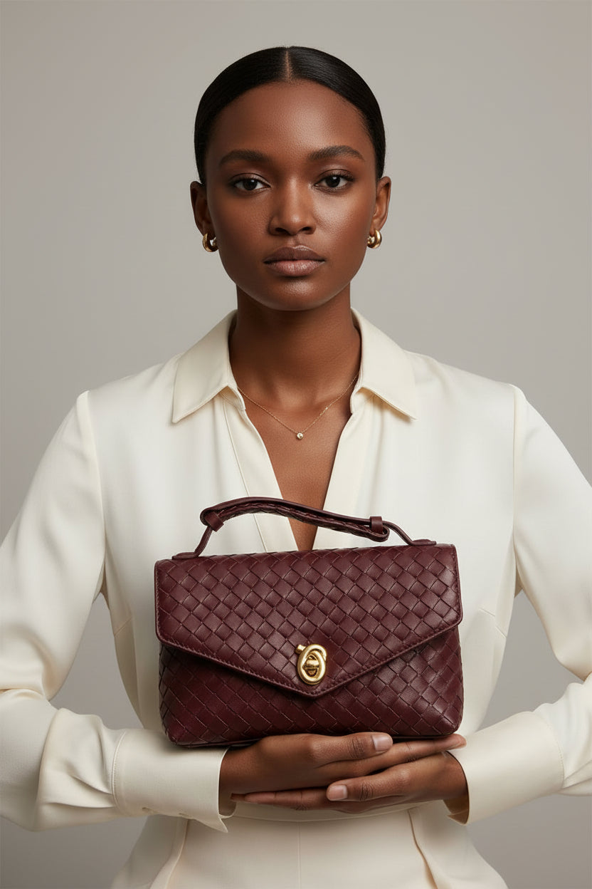 The Bordeaux Elegance Handle Bag