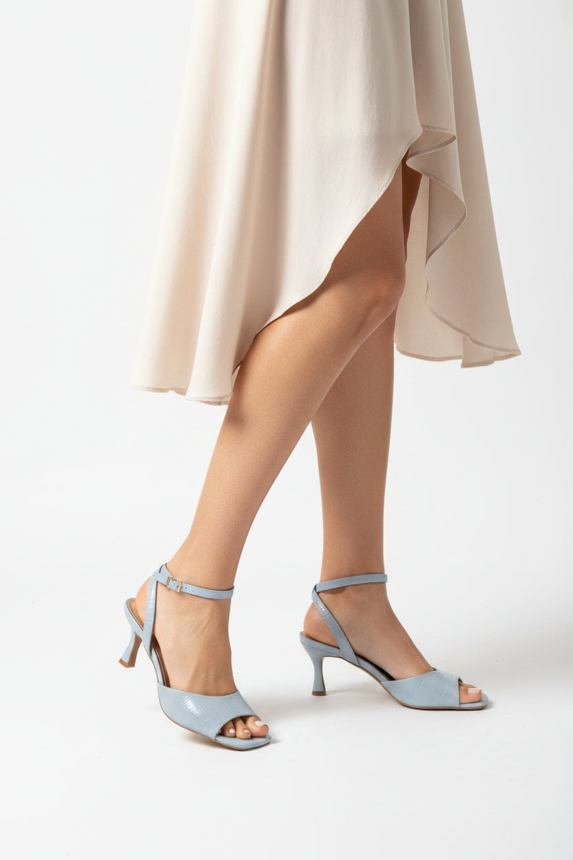 RAVELS ANKLE STRAP KITTEN HEEL SANDAL