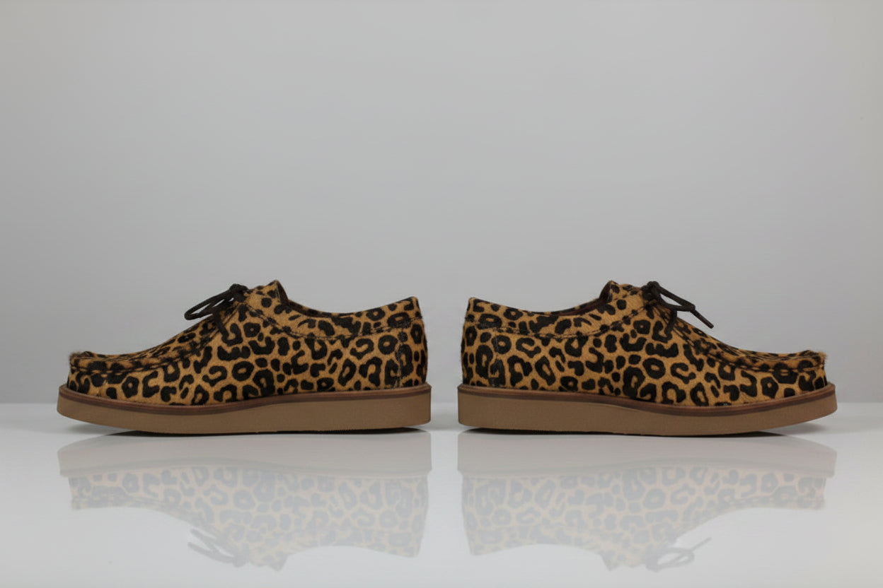 Ladies’ Leopard Print Lace-Up Shoes