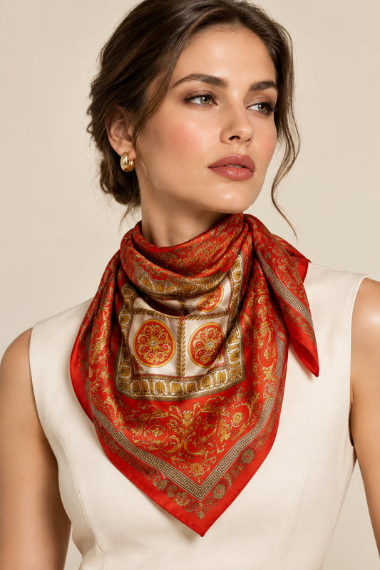 SILKY VIRBE NECK SCARF 