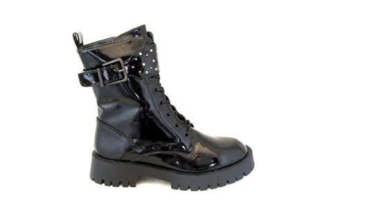 **RAVEL "COMMAND EDGE" PATENT MILITARY BOOT – BLACK**