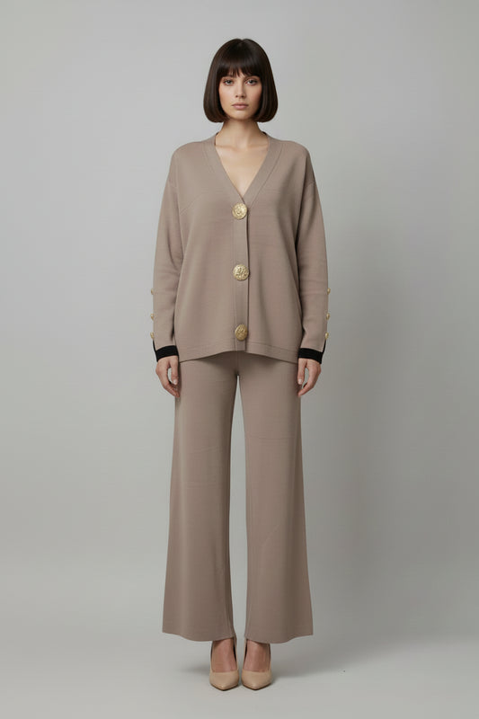 BIEGE CO-ORD FINE KNIT 