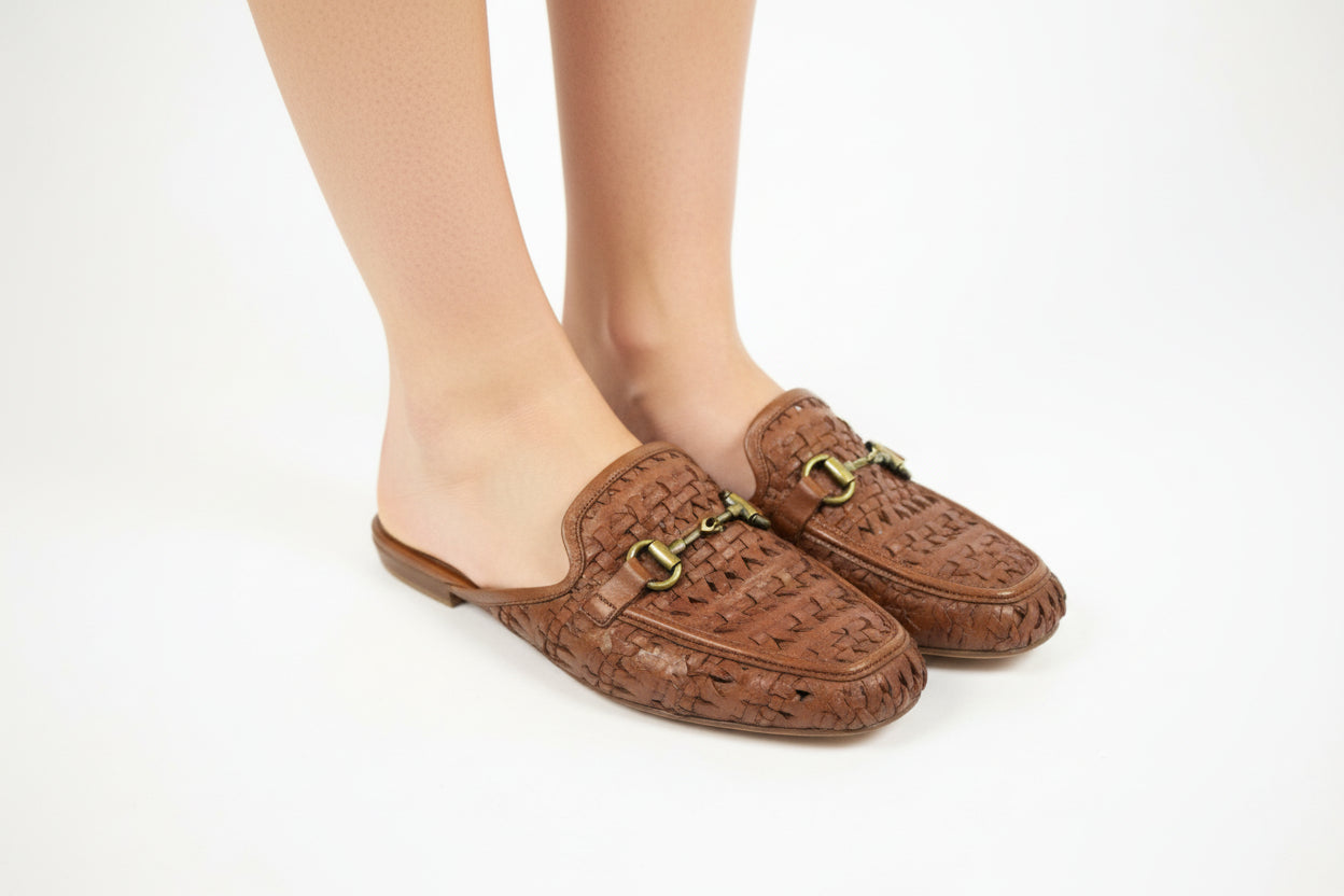 WOVEN LEATHER  SADALS 