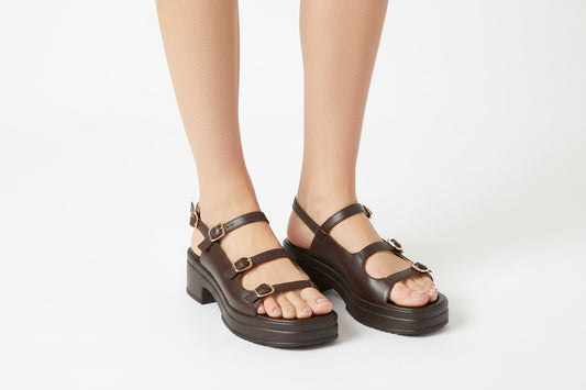 chocolate brown sandal