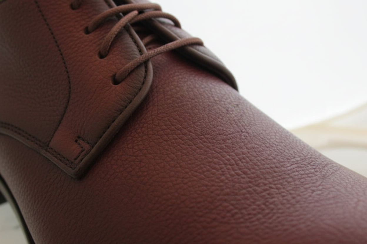 PEPLE GRAIN LEATHER BORDO COLOUR WITH LACE UP 