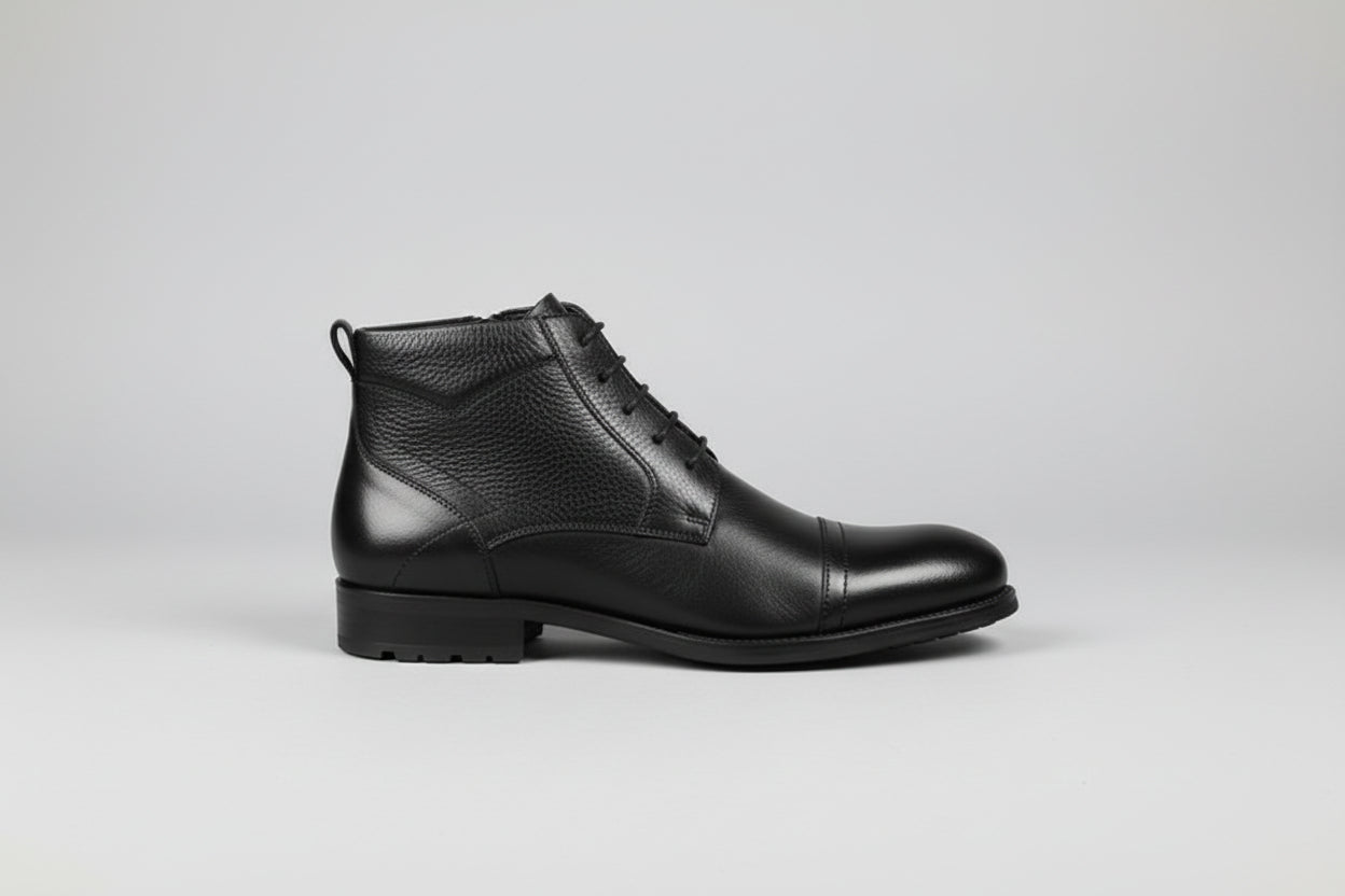 HIH POLISED PREMIU LEATHER  LACE UP BOOT 