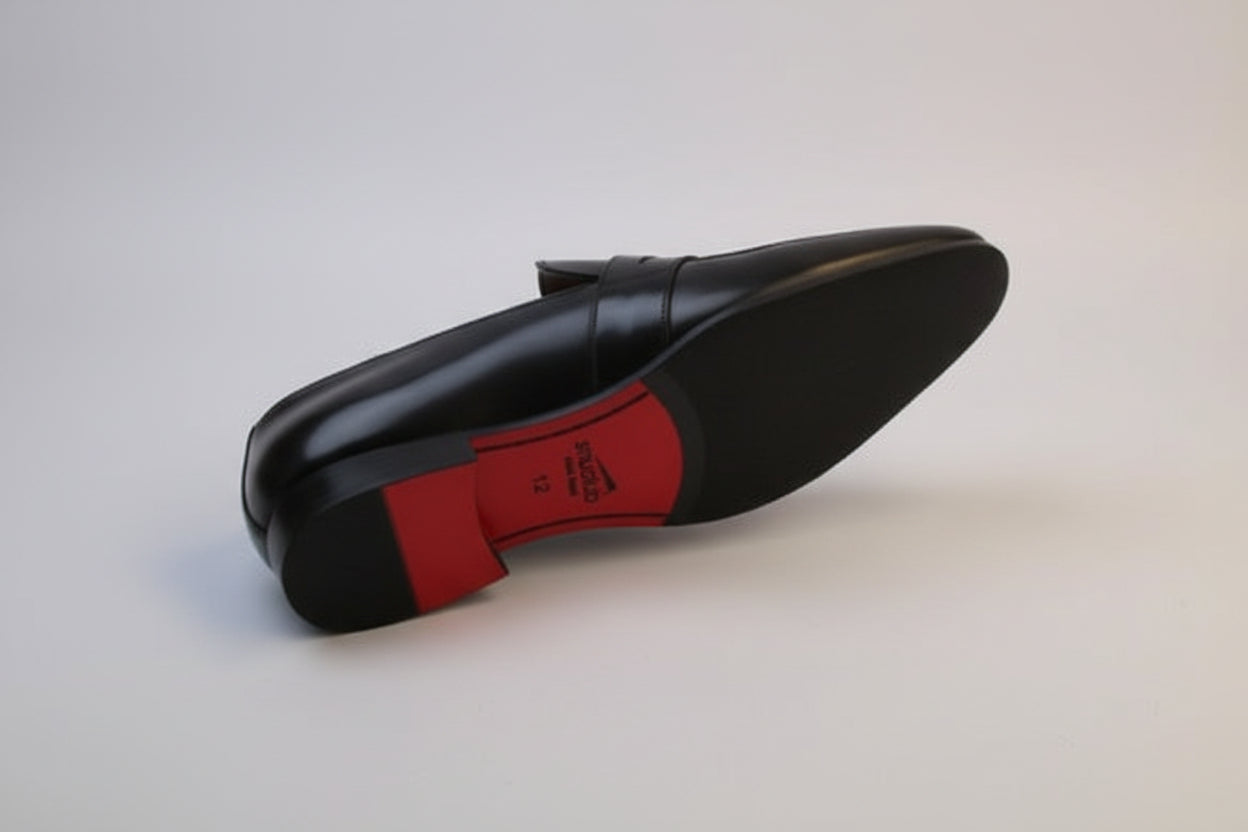 PATENT LEATHER PENNY GOLF DESIGN LOATHER EXTRA INNER SOCK COMFORT 