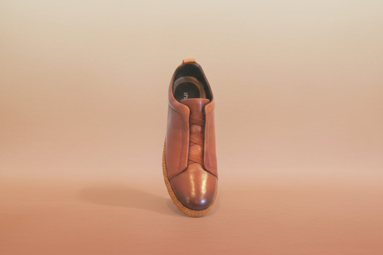 TAN LEATHER RAINER SLIP ON 