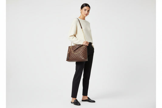 brown tote gold hard wearchain 