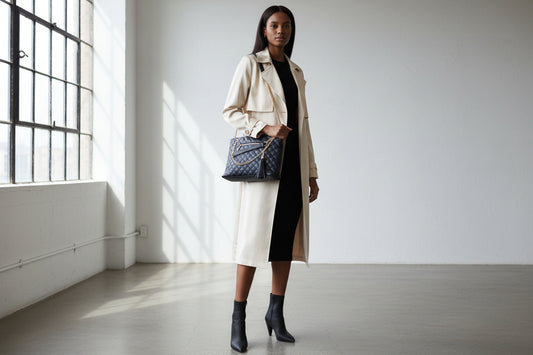 navy blue  gold chain hard wear