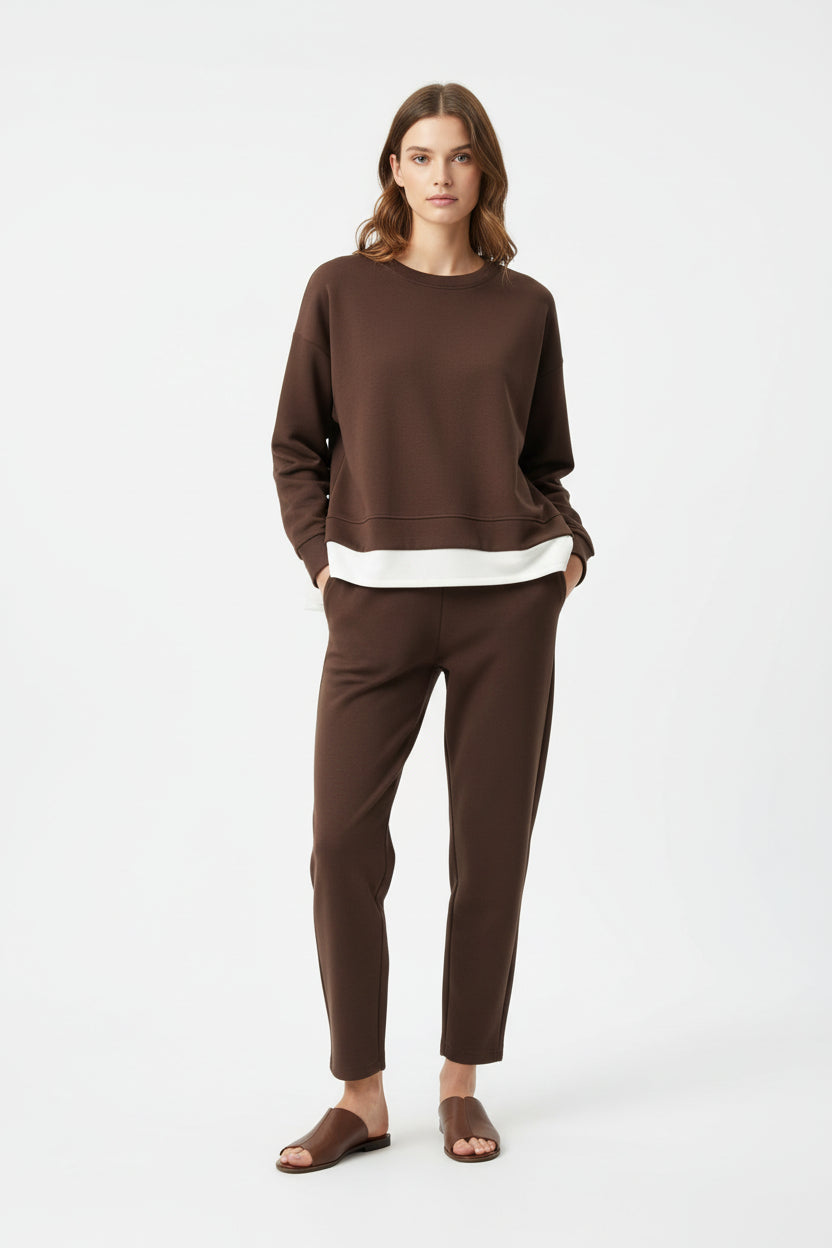 brown and crea co-ord set 