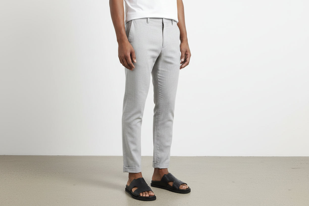 LEATHER SLIP ON MRNS SANDAL BLK 