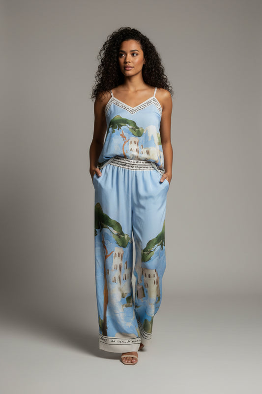 floral iunique baby blue parisian  design  