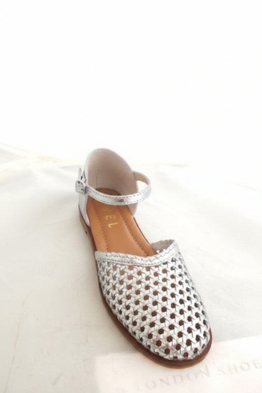 silver leather sandals 