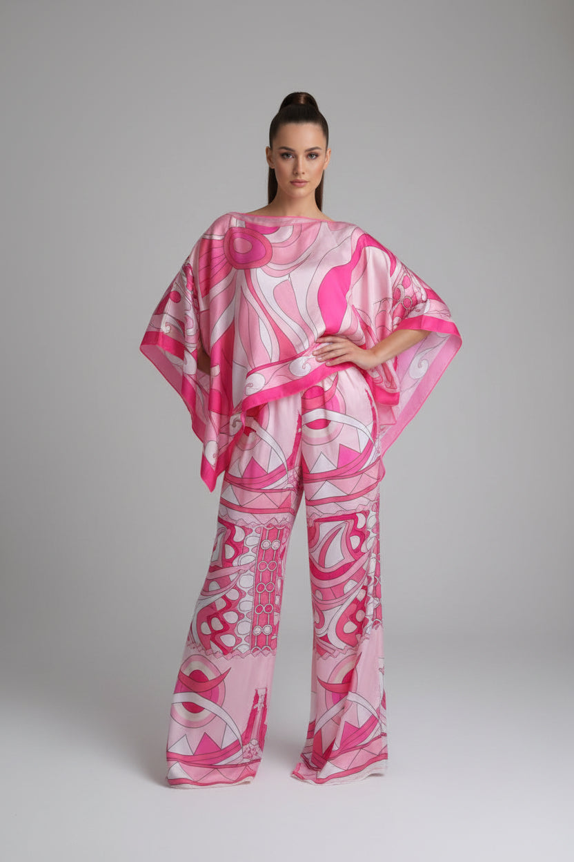VIVIE PINK PRINT CO ORD 