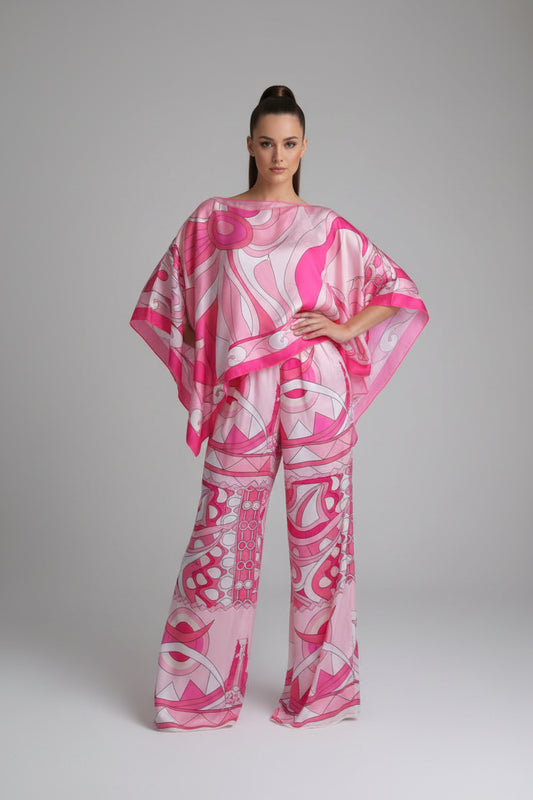 VIVIE PINK PRINT CO ORD 