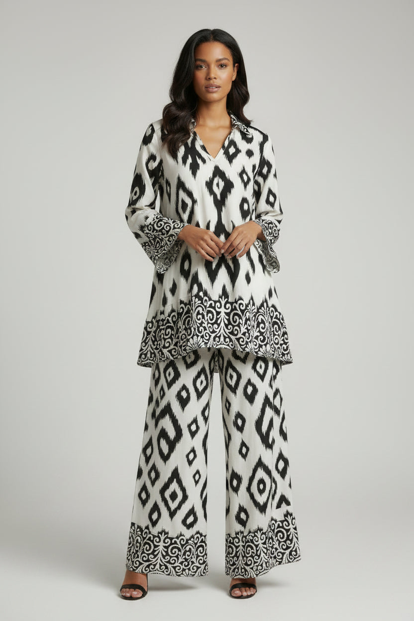 black and  white  coord 