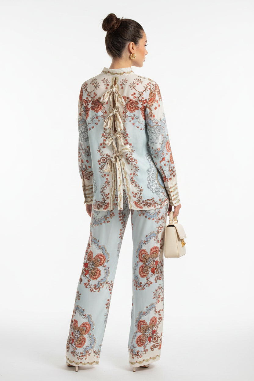silky vibe stunning co ord shirt and trouses 