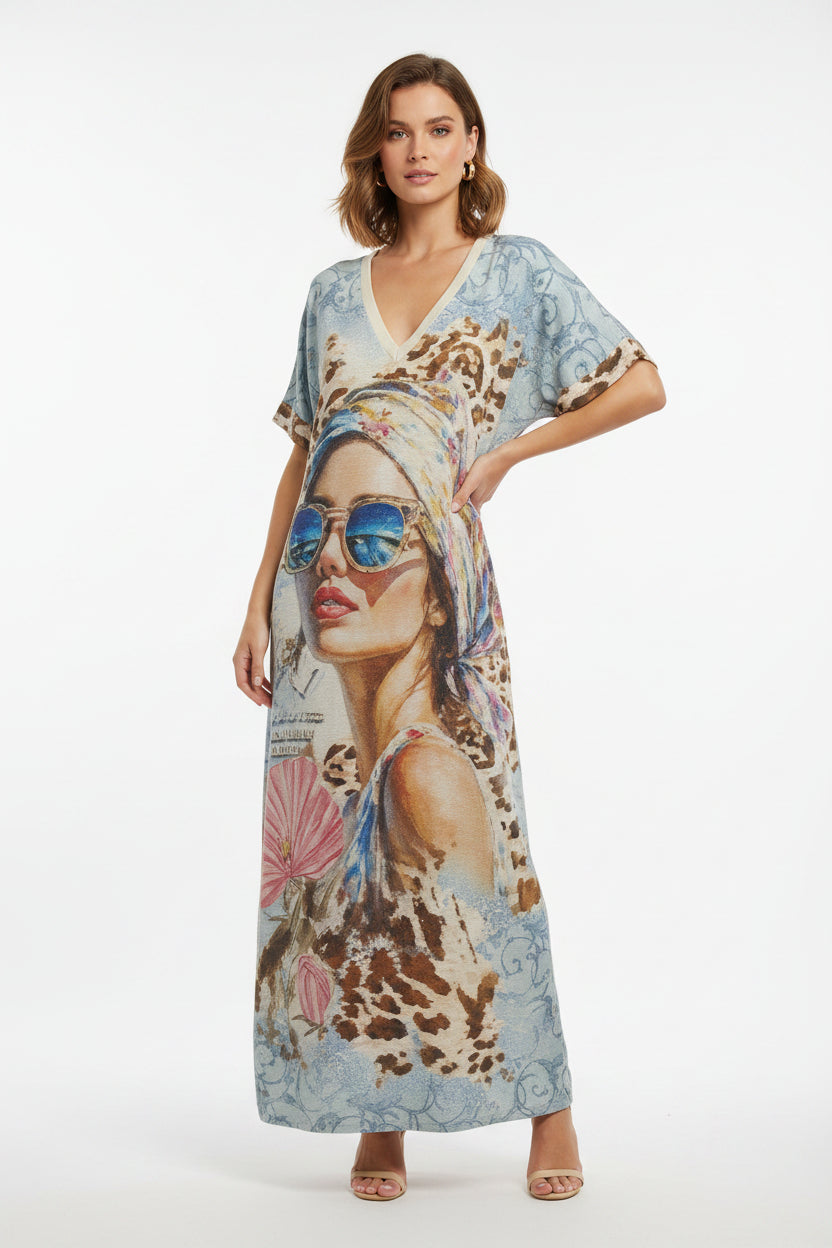 LOSE DRESS PRINT HOLIDAY VIRBE 