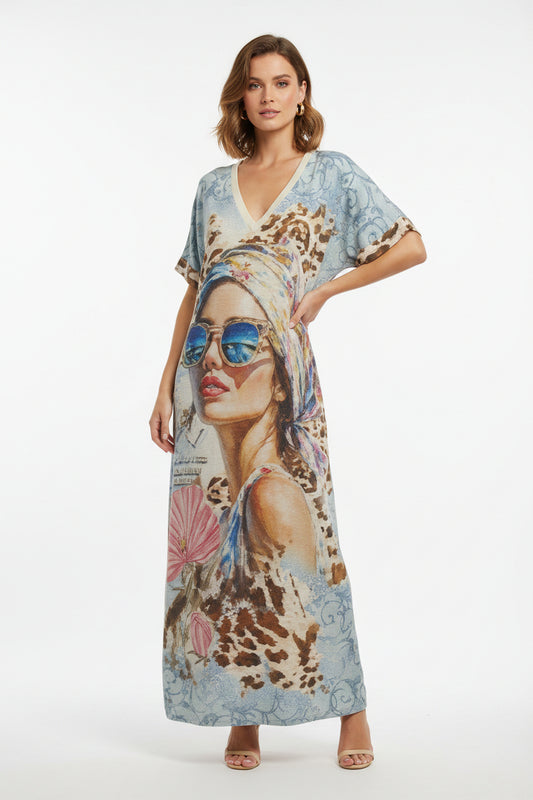 LOSE DRESS PRINT HOLIDAY VIRBE 